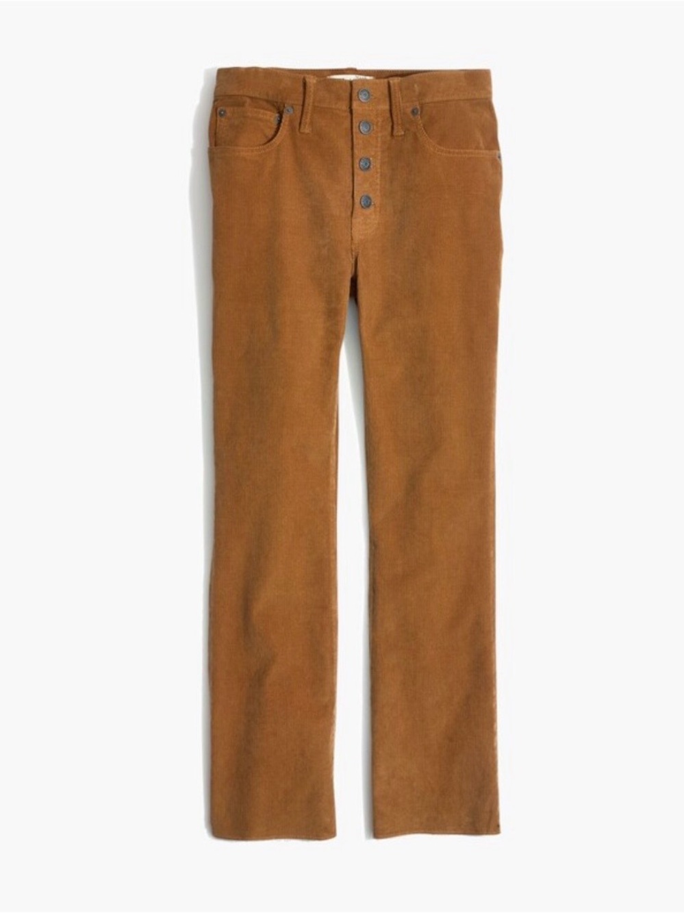 Madewell Tan Camel Corduroy Cali Demi Boot Pants 25 - Picture 2 of 10